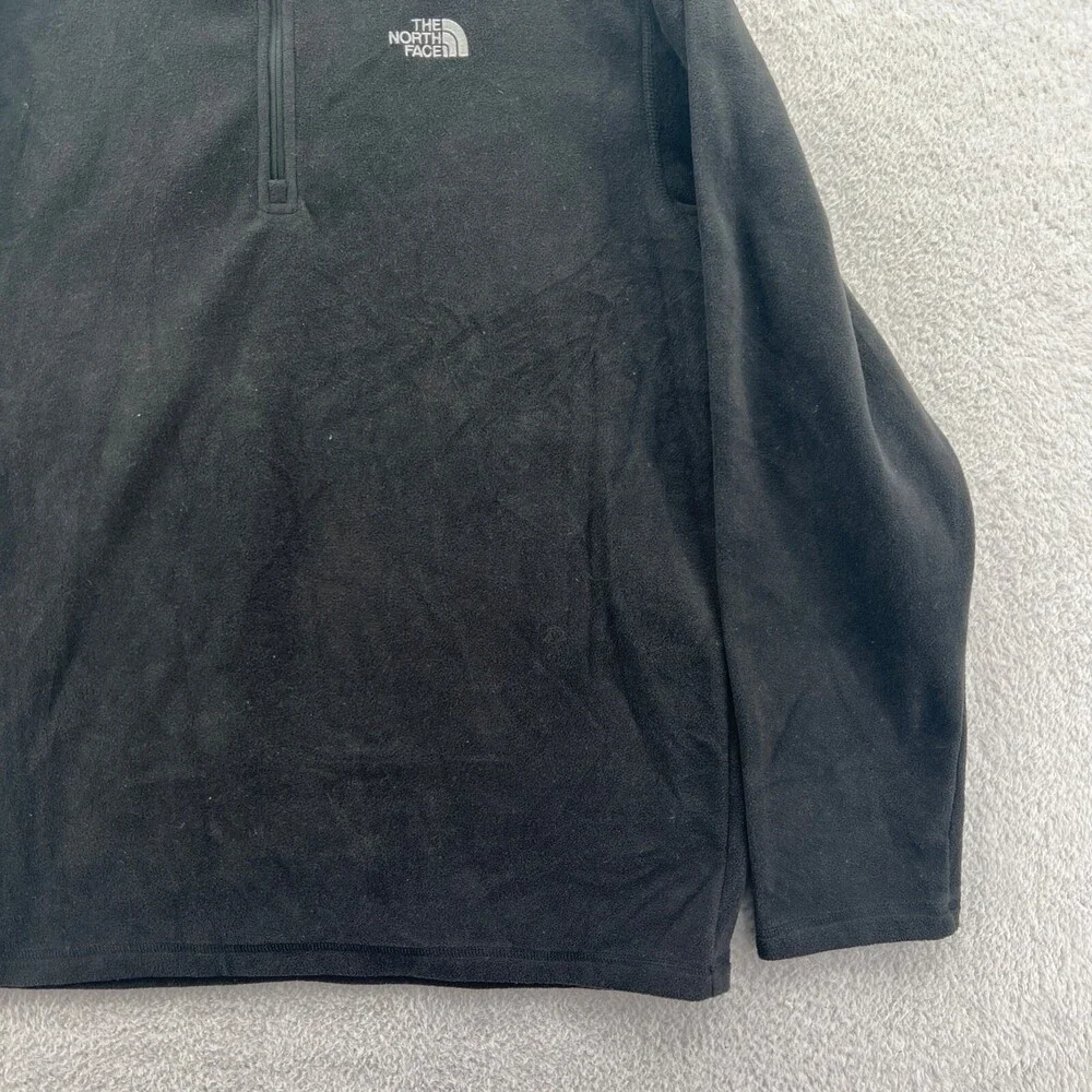 The North Face 1/4 Zip Men Large Black Jumper Pullover Long Sleeve Casual Fleece